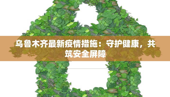 乌鲁木齐最新疫情措施：守护健康，共筑安全屏障
